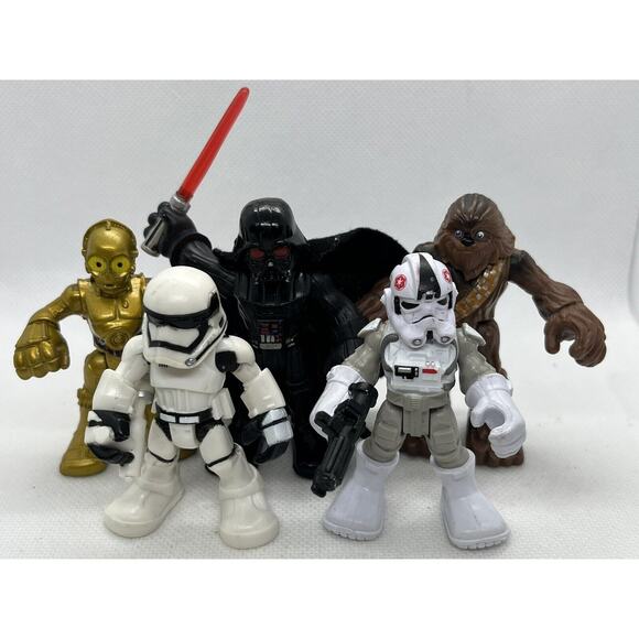 Star Wars Hasbro Playskool Galactic Heroes Figures Lot of 5 - C-3PO, Darth Vader - Picture 1 of 12